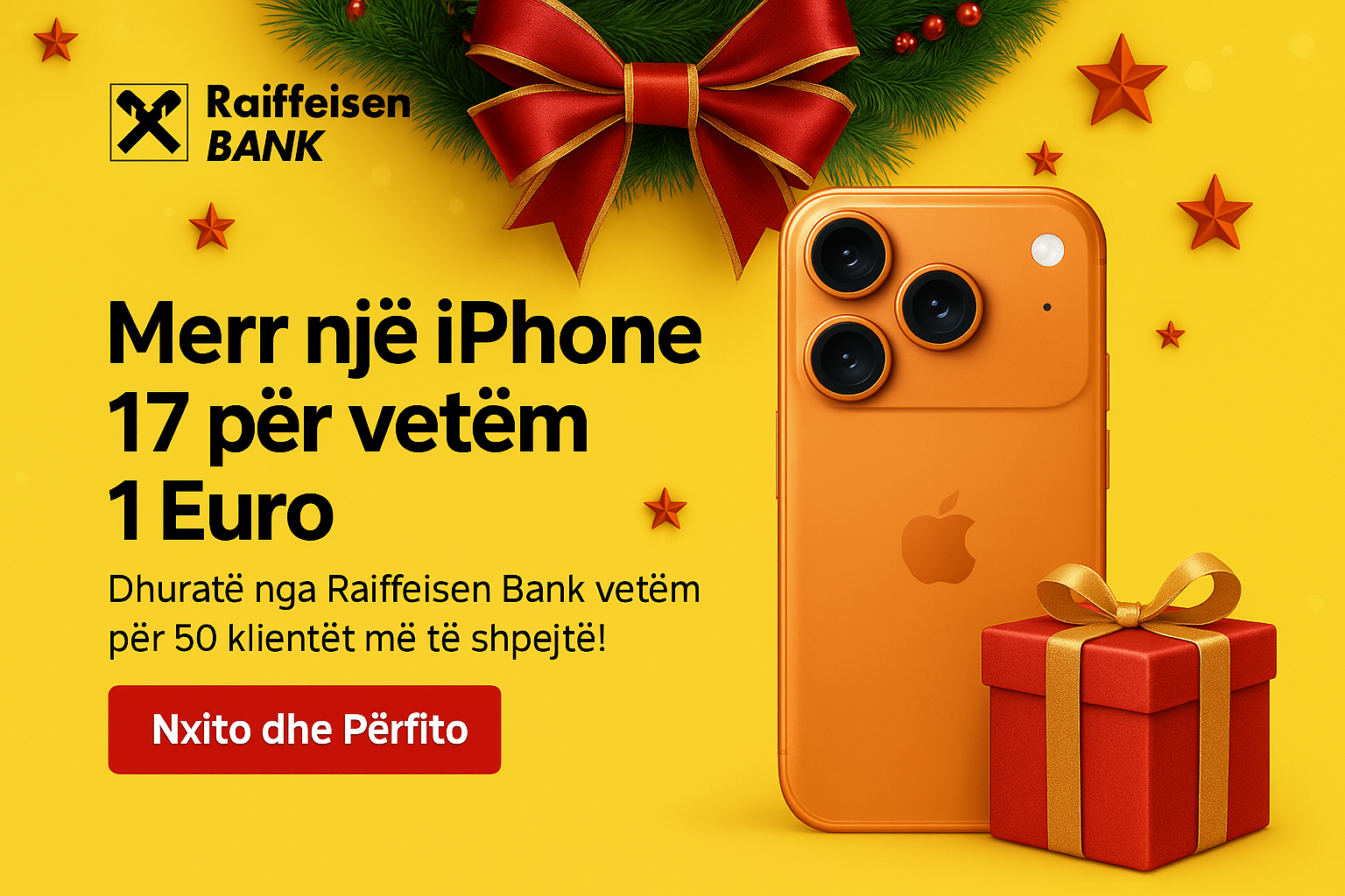 RAIFFEISEN KOSOVO BANK - Oferta iPhone 17 për vetëm 1€